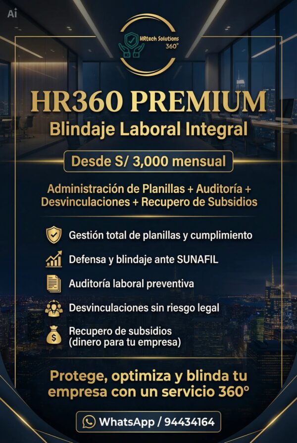 Administración de Planillas + Defensa Legal +Laboral Integral